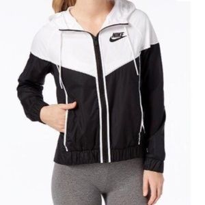 Nike Black and White Windrunner Jacket